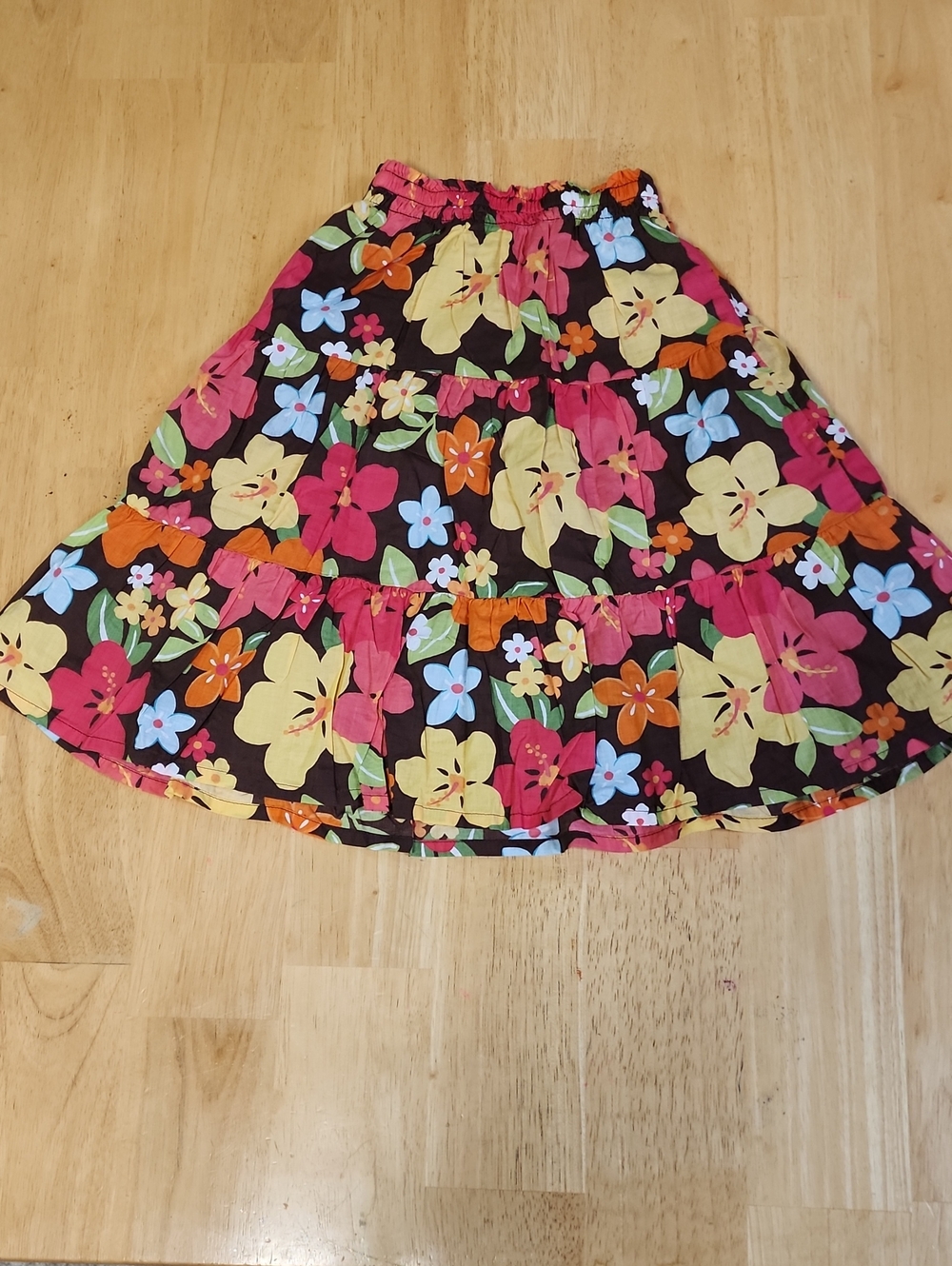 Gymboree Aloha Sunshine Tropical Floral Tiered Skirt Size 4 - HTF Vintage 2012 - Picture 3 of 6